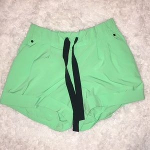 Green lululemon shorts